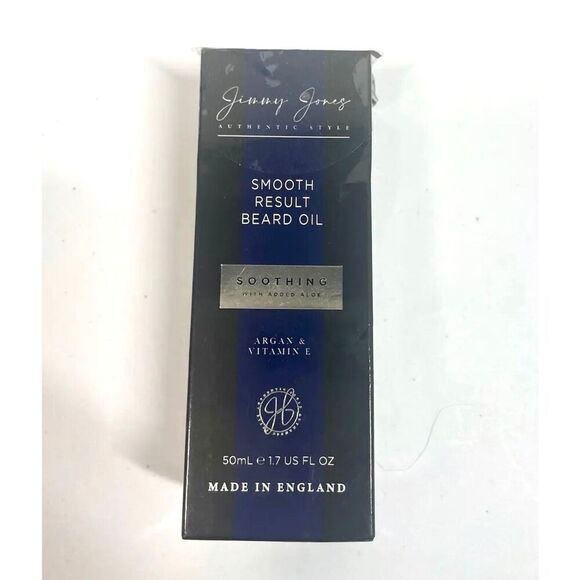 Jimmy Jones ~ Smooth Result Beard Oil ~ Argan, Aloe & Vitamin E ~ 1.7 fl oz NIB - Picture 1 of 2